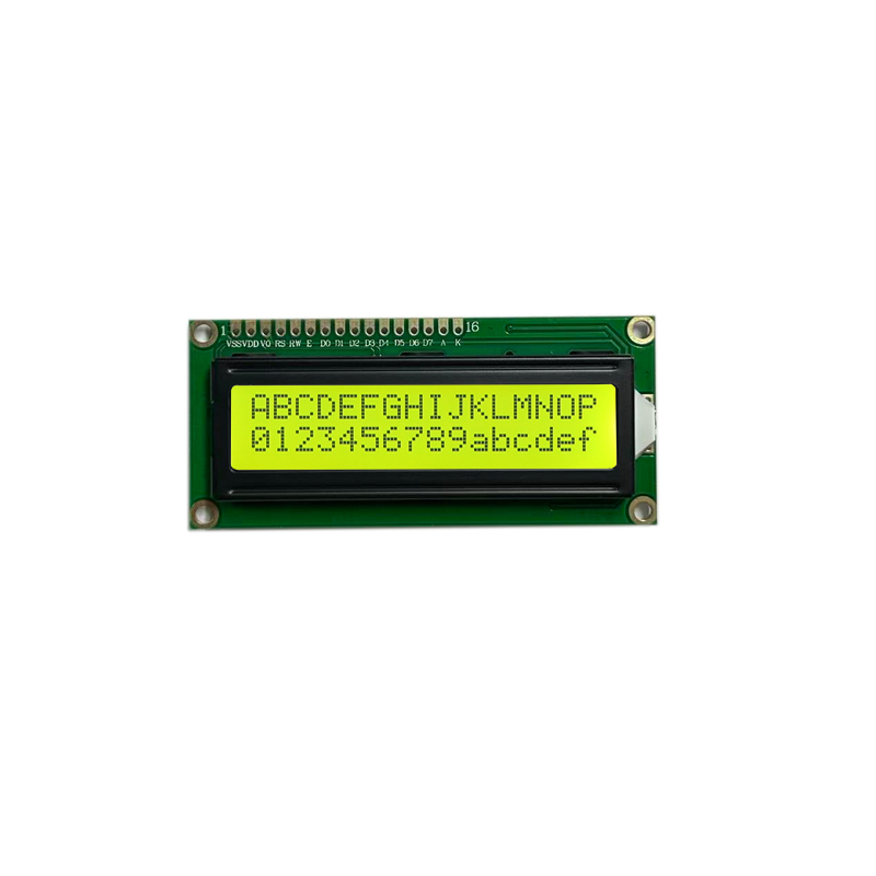 1602 tecken LCD-skärm FSTN-skärm Gul Grön LCD-läge