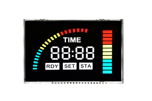 Den olika synvinkeln på segmentet LCD -display
